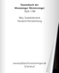 Umschlag Memminger Meistersinger 1626 - 1788