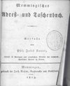 Umschlag Adressbuch 1813