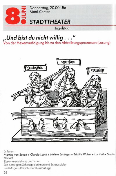 Ausschnitt aus dem Programmheft der Bayerischen Theatertage (Stadtarchiv Memmingen)