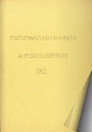Jahresbericht 1965