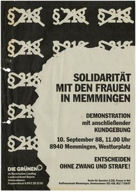 Plakat/Flyer zur Demonstration (Stadtarchiv Memmingen)